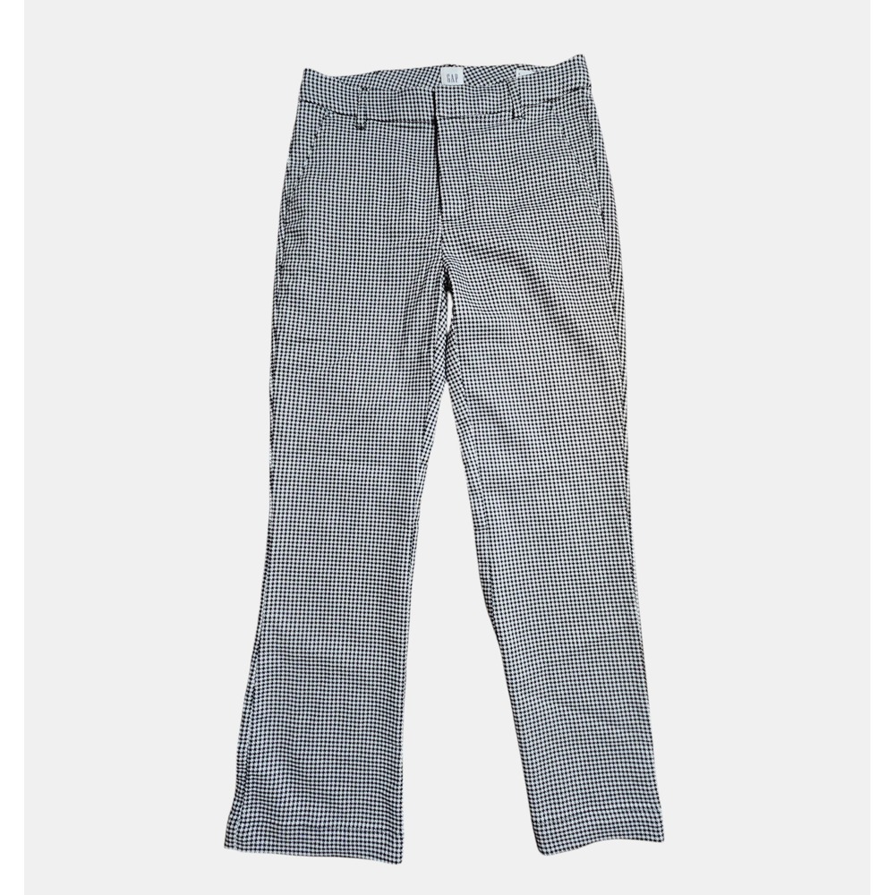Gap High Rise Kick Fit Print Pants Houndstooth 6x27 Rayon Blend Prep 794883‎ NWT